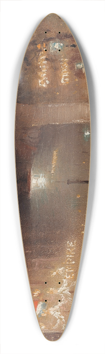 George Hyde Pownall - Leicester Square 39.3 inch art pintail longboard deck