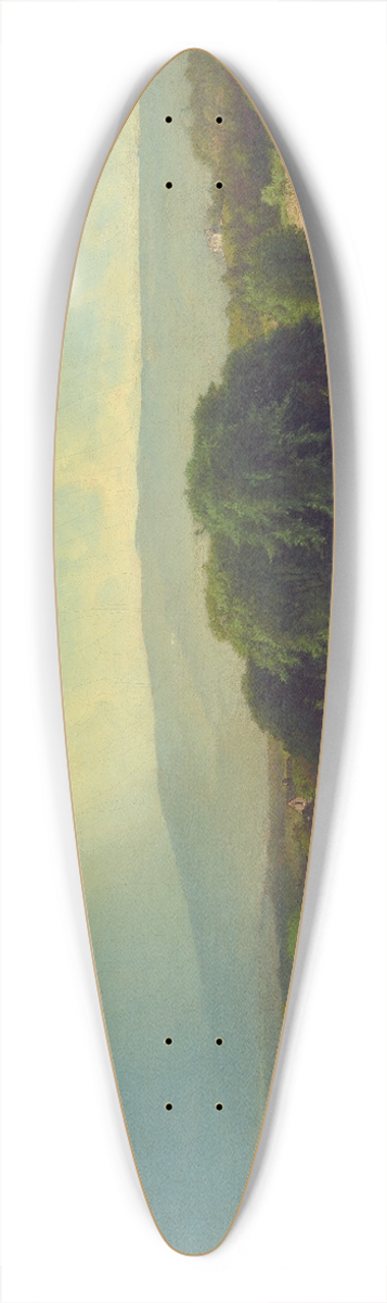 George Inness - Harvest Scene in the Delaware Valley 39.3 inch art pintail longboard deck