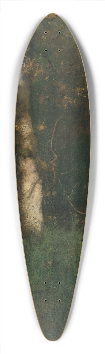 George Inness - The Home of the Heron 39.3 inch art pintail longboard deck