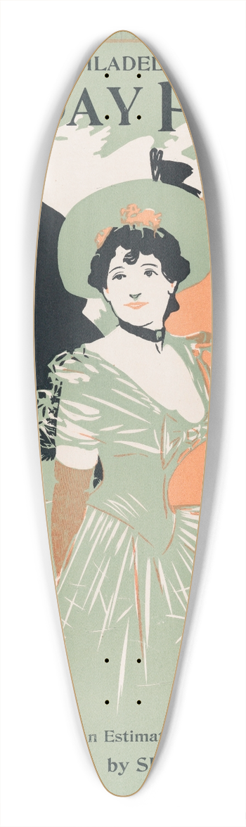 George Reiter Brill - Advertisement for Philadelphia Sunday Press; Ferbuary 9, 1896 39.3 inch art pintail longboard deck
