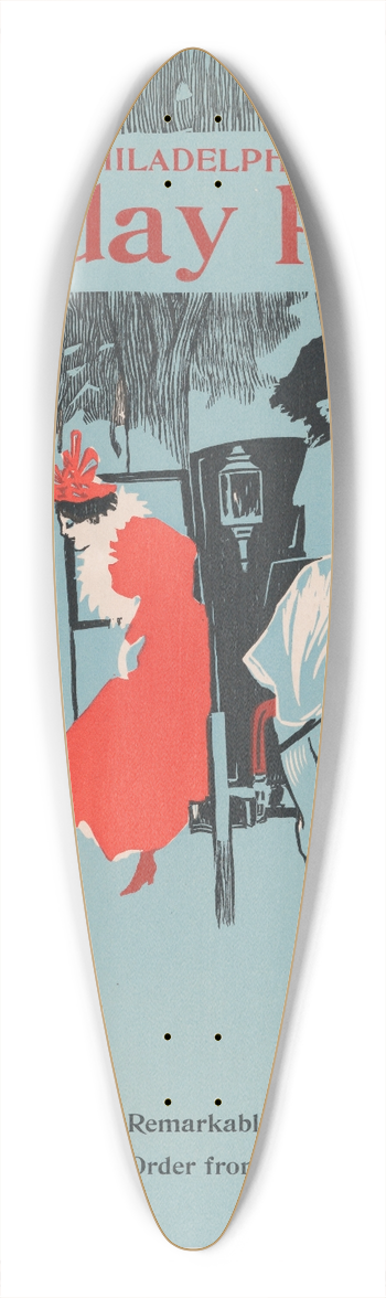 George Reiter Brill - Philadelphia Sunday Press; February 2nd 39.3 inch art pintail longboard deck