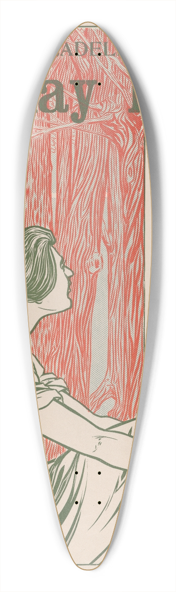 George Reiter Brill - Philadelphia Sunday Press; June 9 39.3 inch art pintail longboard deck