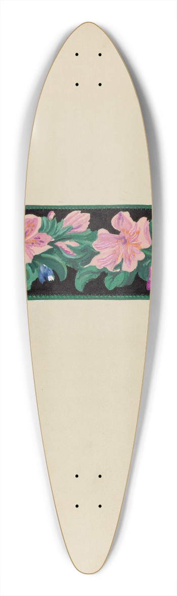 George Robin - Wall Paper Border 39.3 inch art pintail longboard deck