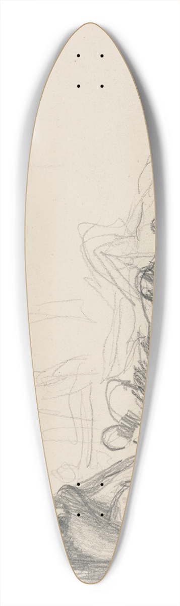 George Romney - John Howard visiting a Lazaretto 39.3 inch art pintail longboard deck
