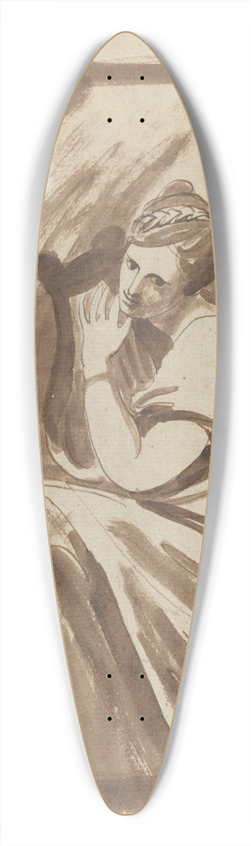 George Romney - Lady Hamilton Playing a Lyre 39.3 inch art pintail longboard deck