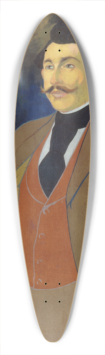 Georges de Feure - Portrait de Paul Adam 39.3 inch art pintail longboard deck