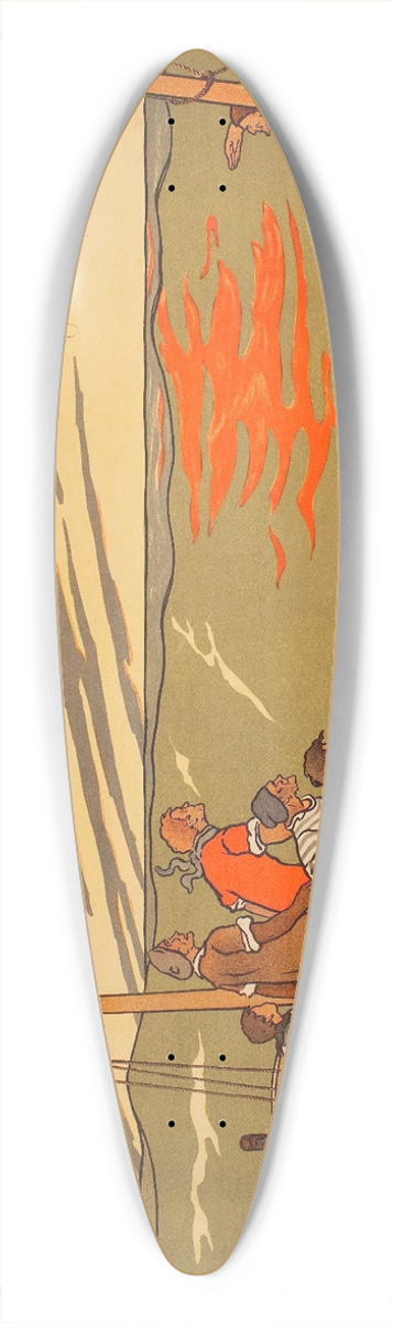 Georges Delaw - Toujours-A-Mieux 39.3 inch art pintail longboard deck