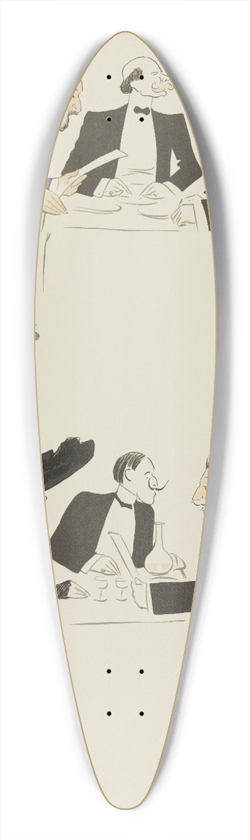 Georges Goursat (Sem) - A LHotel de Paris. Ciros Bar 39.3 inch art pintail longboard deck