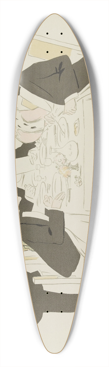 Georges Goursat (Sem) - A lHtel de Paris 39.3 inch art pintail longboard deck