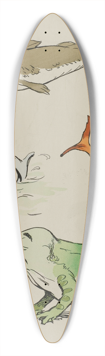 Georges Goursat (Sem) - Baron Maurice de Rothschild, Henriette Morlange, Mme Darcy, Pierre Wolf 39.3 inch art pintail longboard deck