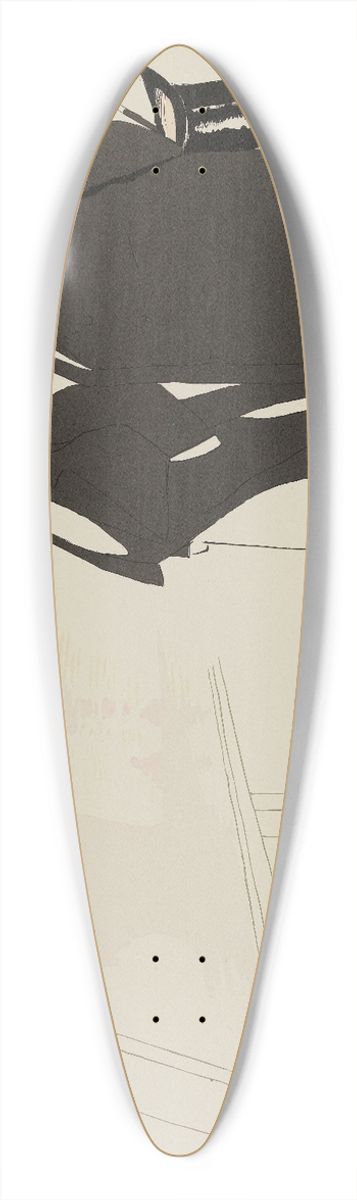 Georges Goursat (Sem) - Deux amateurs 39.3 inch art pintail longboard deck