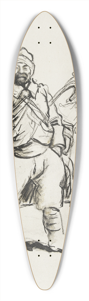 Georges Goursat (Sem) - Deux poilus 39.3 inch art pintail longboard deck