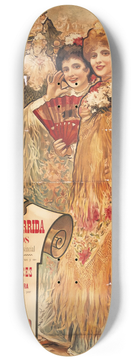 Cecilio Pl y Gallardo - A los toros. Valencia 8.25 inch art skate deck