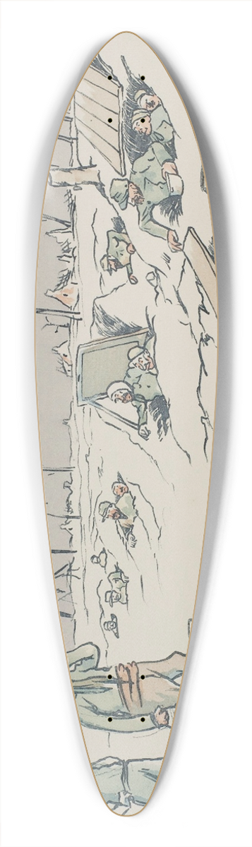 Georges Goursat (Sem) - Lheure de la soupe 39.3 inch art pintail longboard deck