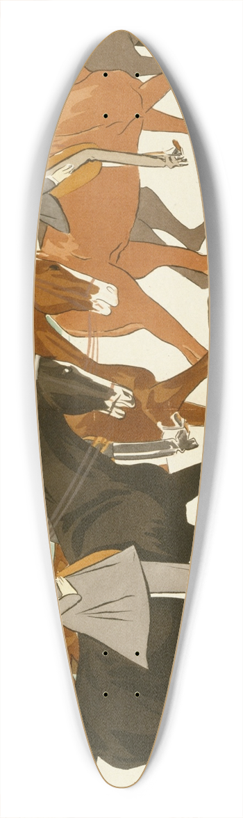 Georges Goursat (Sem) - Marthe Ely, Monsieur Uribarren, De Beaumont, Lindermann, Madame Heusman, Monsieur La Caze 39.3 inch art pintail longboard deck