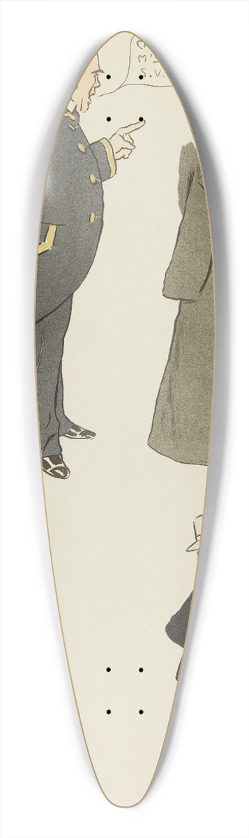 Georges Goursat (Sem) - melle Garibaldi, huissier, Prince de Thurn-et-taxis, le jockey Hoagan 39.3 inch art pintail longboard deck