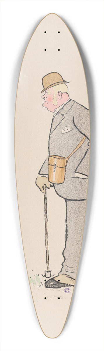 Georges Goursat (Sem) - M George Cunnington, Entraneur anglais  Chantilly 39.3 inch art pintail longboard deck