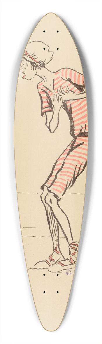 Georges Goursat (Sem) - Mme Brighton sur une plage en costume de bain 39.3 inch art pintail longboard deck