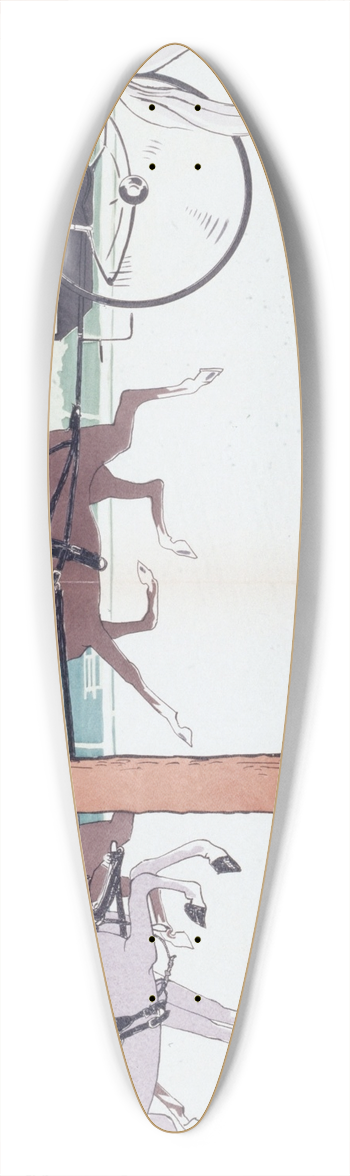 Georges Goursat (Sem) - M. Orloff, Melle della Rito, Blanche de Montigny 39.3 inch art pintail longboard deck