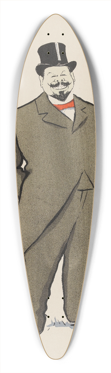 Georges Goursat (Sem) - M. Wisocky 39.3 inch art pintail longboard deck