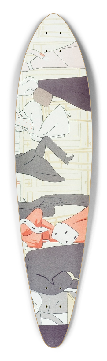 Georges Goursat (Sem) - Palais de Glace 2 39.3 inch art pintail longboard deck