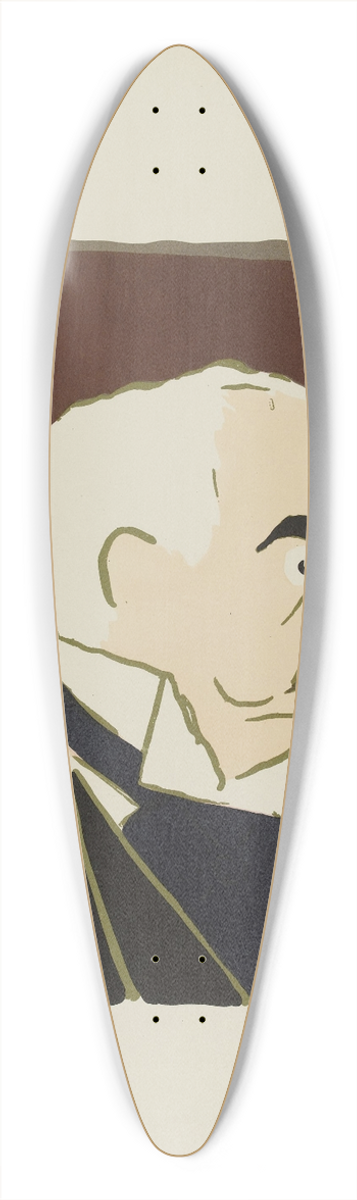 Georges Goursat (Sem) - Pierpont-Morgan 39.3 inch art pintail longboard deck