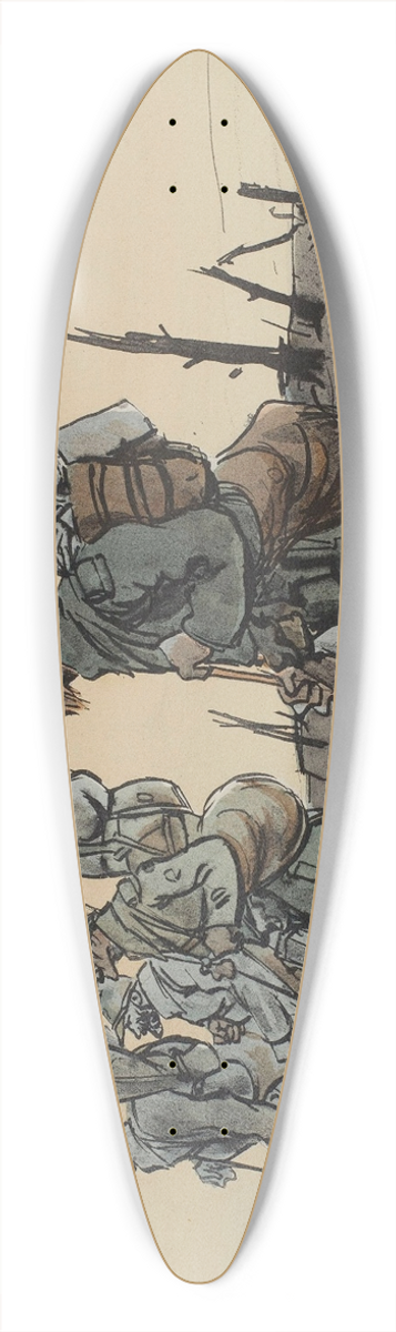 Georges Goursat (Sem) - Retour des tranches 39.3 inch art pintail longboard deck
