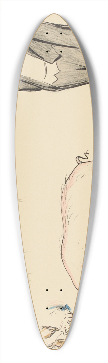Georges Goursat (Sem) - What a pig this Sem ! 39.3 inch art pintail longboard deck