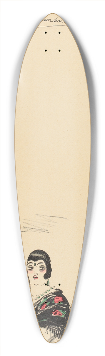 Georges Goursat (Sem) - xtraordinaire!!! 39.3 inch art pintail longboard deck