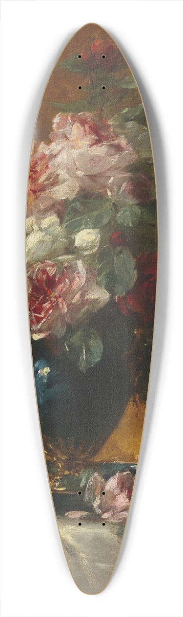 Georges Jeannin - Blumenstck mit Rosen 39.3 inch art pintail longboard deck