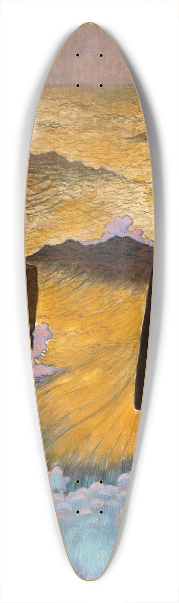 Georges Lacombe - Vorhor, The Green Wave 39.3 inch art pintail longboard deck