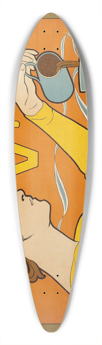 Georges Meunier - Pollet Et Vittet 39.3 inch art pintail longboard deck