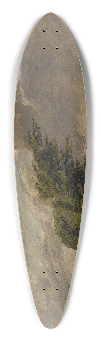 Georges Michel - The Approaching Storm 39.3 inch art pintail longboard deck