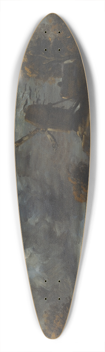 Georges Michel - The Storm 39.3 inch art pintail longboard deck