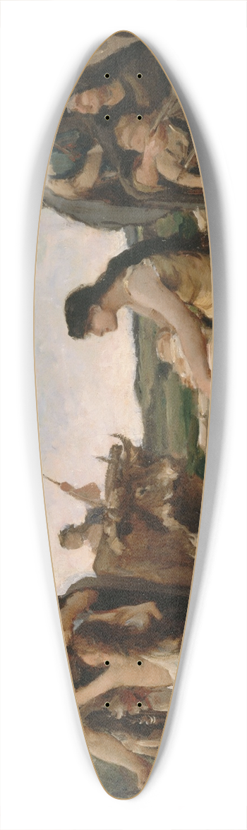 Georges Moreau de Tours - La Famille 39.3 inch art pintail longboard deck