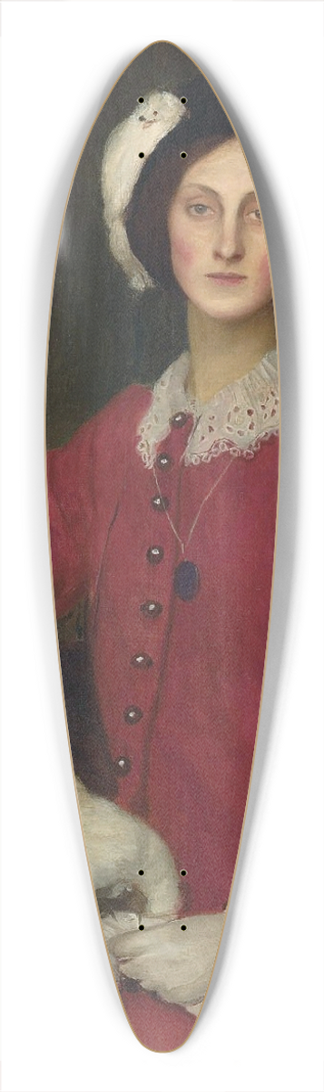 George Spencer Watson - Portrait Of Hilda Spencer Watson 39.3 inch art pintail longboard deck