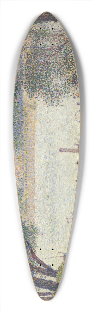 Georges Seurat - Gray Weather, Grande Jatte 39.3 inch art pintail longboard deck