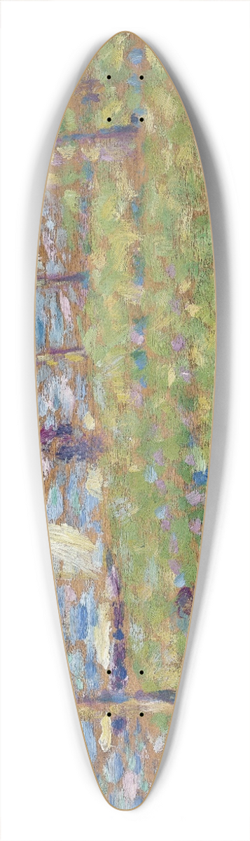 Georges Seurat - Study for  La Grande Jatte 39.3 inch art pintail longboard deck