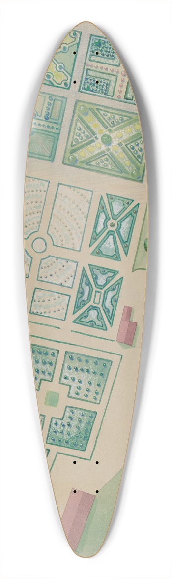 George Stonehill - Ranelagh Gardens 39.3 inch art pintail longboard deck