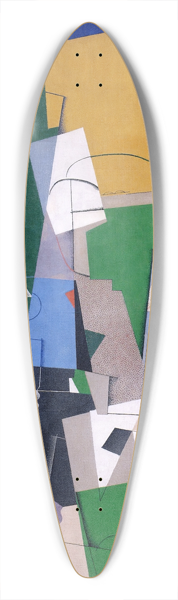 Georges Valmier - Cubist Composition 39.3 inch art pintail longboard deck