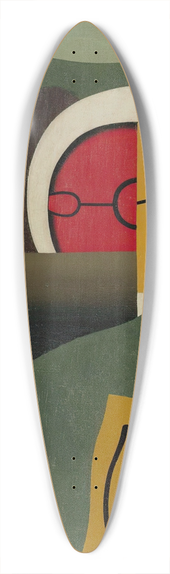 Georges Valmier - Le Temps 39.3 inch art pintail longboard deck