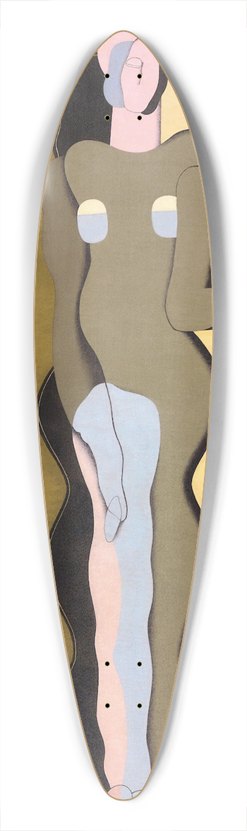 Georges Valmier - Nude with a flower 39.3 inch art pintail longboard deck