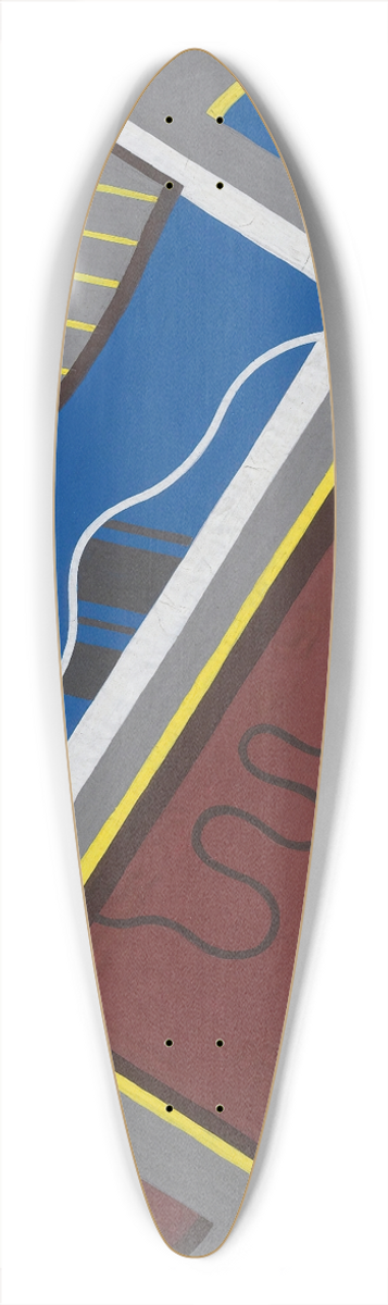 Georges Valmier - Sans Titre (tude Pour Un Motifs Dcoratif) 39.3 inch art pintail longboard deck