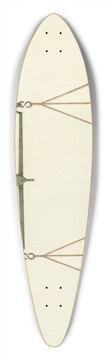 George V. Vezolles - Shaker Scales 39.3 inch art pintail longboard deck