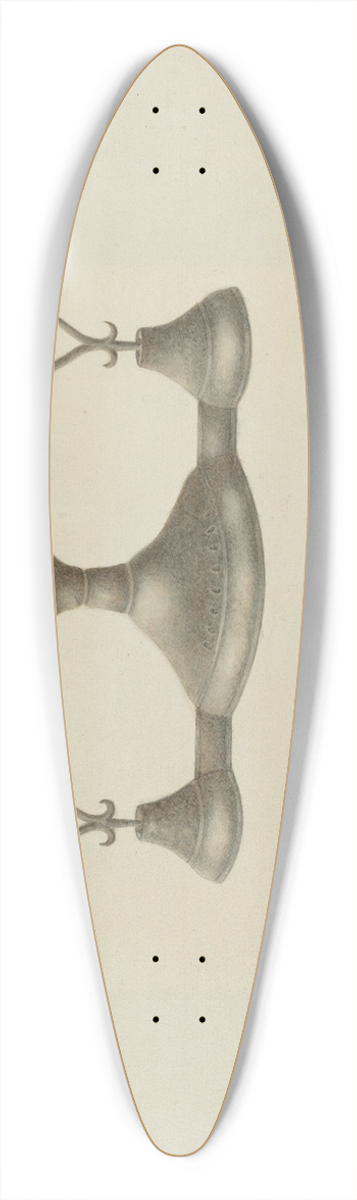 George V. Vezolles - Shaker Scales 39.3 inch art pintail longboard deck
