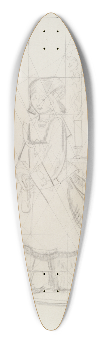 George Wesley Bellows - Lady Jean, study for Bellows Lady Jean 39.3 inch art pintail longboard deck