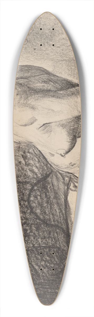 George Wesley Bellows - Nude Girl Reclining 39.3 inch art pintail longboard deck
