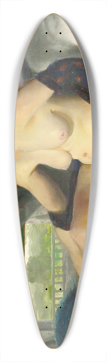 George Wesley Bellows - Nude with Fan 39.3 inch art pintail longboard deck