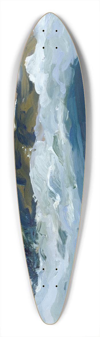George Wesley Bellows - Rock Reef, Maine 39.3 inch art pintail longboard deck