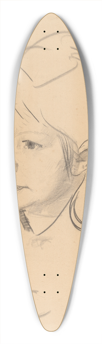 George Wesley Bellows - Studies of Jean 39.3 inch art pintail longboard deck